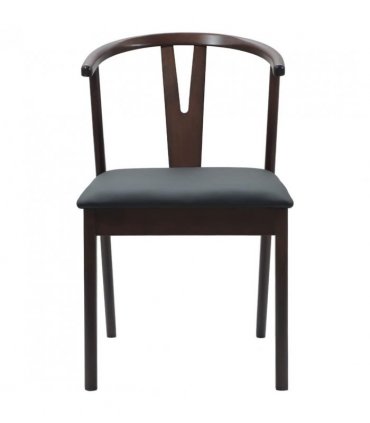 vidaXL Dining Chair 2 pcs Light Brown and Black Solid Rubber Wood — V0672004502
