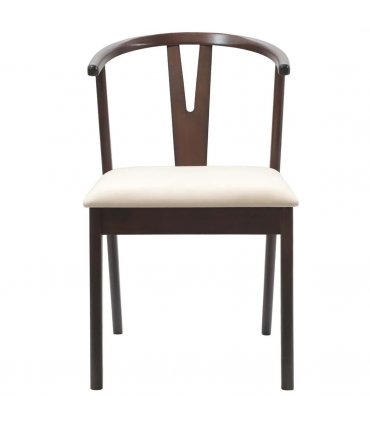 vidaXL Dining Chair 2 pcs Light Brown and Light Solid Rubber Wood — V0672004503