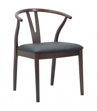 vidaXL Dining Chair 2 pcs Light Brown and Black Solid Rubber Wood — V0672004507