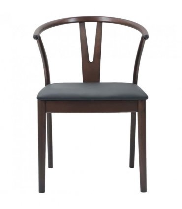 vidaXL Dining Chair 2 pcs Light Brown and Black Solid Rubber Wood — V0672004507