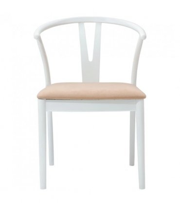 vidaXL Dining Chair 2 pcs White and Brown Solid Rubber Wood — V0672004508