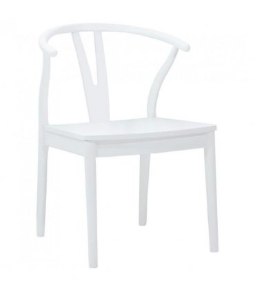 vidaXL Dining Chair 2 pcs White and White Solid Rubber Wood — V0672004509