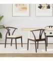 vidaXL Dining Chair 2 pcs Light Brown and Light Solid Rubber Wood — V0672004511