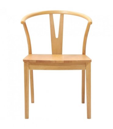 vidaXL Dining Chair 2 pcs Natural Solid Rubber Wood — V0672004513