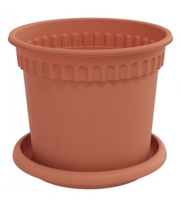 vidaXL Plant Pots 24 pcs Brick Red Ø 15 x 12 cm Plastic