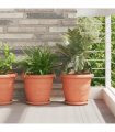 vidaXL Plant Pots 24 pcs Brick Red Ø 30 x 25 cm Plastic