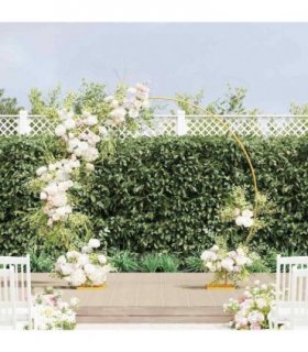 vidaXL Wedding Arch Gold 220 x 45 x 200 cm Steel