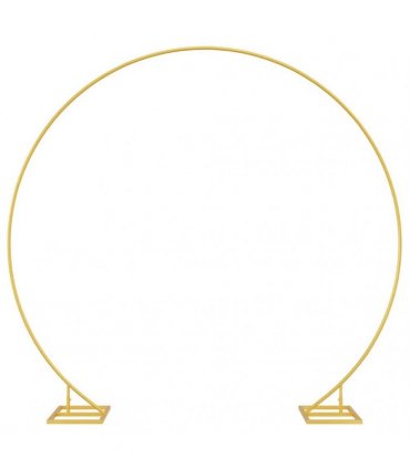 vidaXL Wedding Arch Gold 220 x 45 x 200 cm Steel