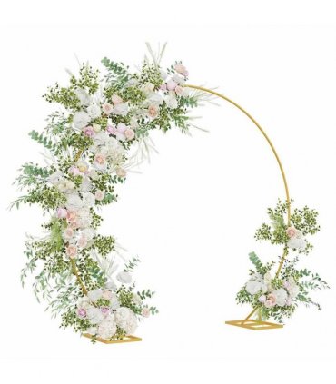 vidaXL Wedding Arch Gold 220 x 45 x 200 cm Steel