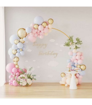 vidaXL Wedding Arch Gold 220 x 45 x 200 cm Steel