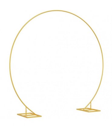 vidaXL Wedding Arch Gold 220 x 45 x 200 cm Steel