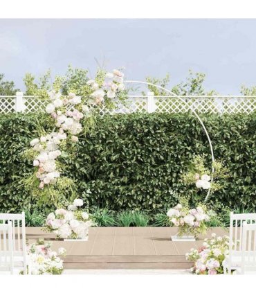vidaXL Wedding Arch White 220 x 45 x 200 cm Steel