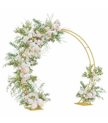 vidaXL Wedding Arch Gold 220 x 45 x 200 cm Steel — V0672004541