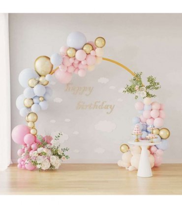 vidaXL Wedding Arch Gold 220 x 45 x 200 cm Steel — V0672004541