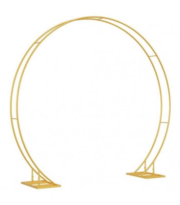vidaXL Wedding Arch Gold 220 x 45 x 200 cm Steel — V0672004541