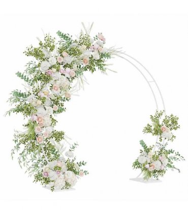 vidaXL Wedding Arch White 220 x 45 x 200 cm Steel — V0672004542