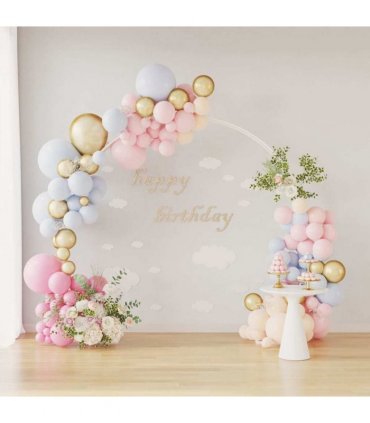 vidaXL Wedding Arch White 220 x 45 x 200 cm Steel — V0672004542