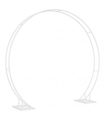 vidaXL Wedding Arch White 220 x 45 x 200 cm Steel — V0672004542