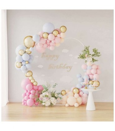 vidaXL Wedding Arch White 195 x 35 x 211 cm Steel