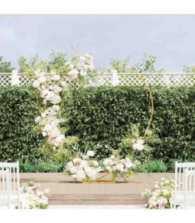 vidaXL Wedding Arch Gold 195 x 35 x 211 cm Steel