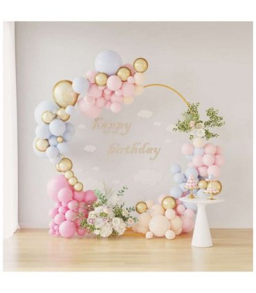 vidaXL Wedding Arch Gold 195 x 35 x 211 cm Steel