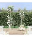 vidaXL Wedding Arch White 100 x 39 x 200 cm Steel