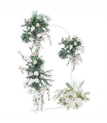 vidaXL Wedding Arch White 100 x 39 x 200 cm Steel