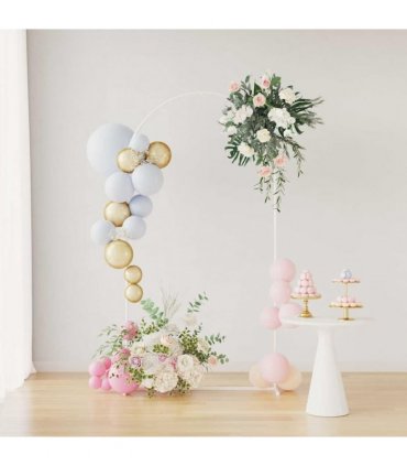 vidaXL Wedding Arch White 100 x 39 x 200 cm Steel