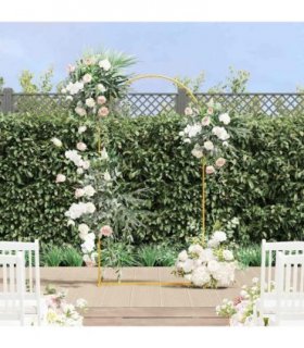 vidaXL Wedding Arch Gold 100 x 39 x 200 cm Steel