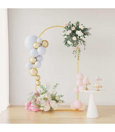vidaXL Wedding Arch Gold 100 x 39 x 200 cm Steel