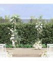 vidaXL Wedding Arch White 150 x 49.5 x 200 cm Steel