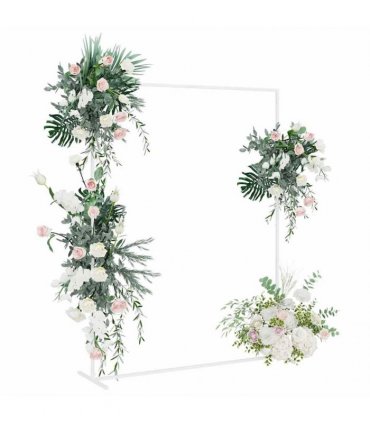 vidaXL Wedding Arch White 150 x 49.5 x 200 cm Steel