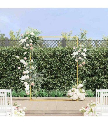 vidaXL Wedding Arch Gold 150 x 49.5 x 200 cm Steel