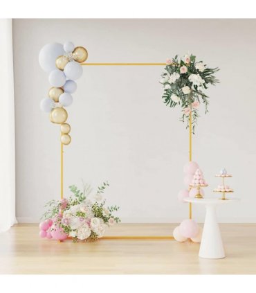 vidaXL Wedding Arch Gold 150 x 49.5 x 200 cm Steel