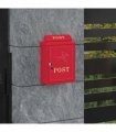 vidaXL Wall Mounted Mailbox Red 29 x 13 x 41 cm Cast Aluminum