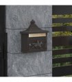 vidaXL Wall Mounted Mailbox Bronze 40.5 x 16 x 45 cm Cast Aluminum