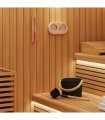 vidaXL Sauna Accessory Set 4 pcs Black Aluminium and Solid Pine Wood — Model: 4-piece sauna set