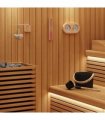 vidaXL Sauna Accessory Set 5 pcs Black Aluminium and Solid Pine Wood — Model: 5-piece sauna set