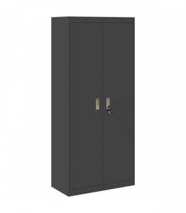 vidaXL Storage Cabinet Black 80 x 40 x180 cm Steel — Size: 80 x 40 x 180 cm