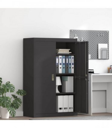vidaXL Storage Cabinet Black 90 x 40 x 140 cm Steel