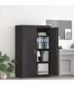 vidaXL Storage Cabinet Black 90 x 40 x 140 cm Steel