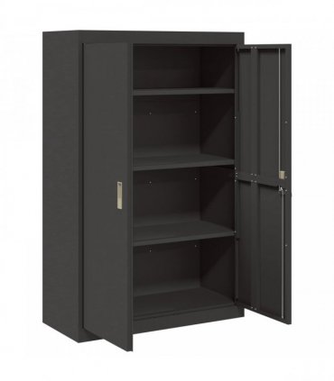 vidaXL Storage Cabinet Black 90 x 40 x 140 cm Steel