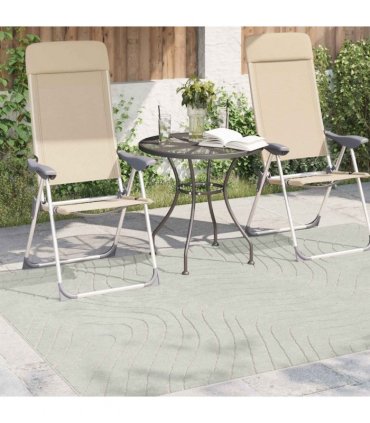 vidaXL Area Rugs Rectangular PALMERAS Green 140 x 200 cm Polyester — Model: Waveform