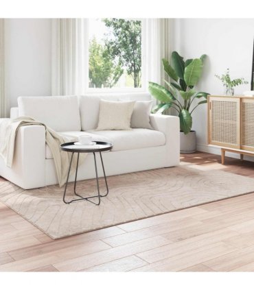 vidaXL Area Rugs Rectangular PALMERAS Beige 160 x 230 cm Polyester — Model: Waveform