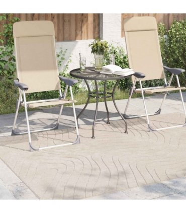 vidaXL Area Rugs Rectangular PALMERAS Beige 160 x 230 cm Polyester — Model: Waveform