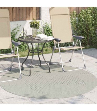 vidaXL Area Rugs Round PALMERAS Green Ø 120 CM Polyester — Model: Zen sand