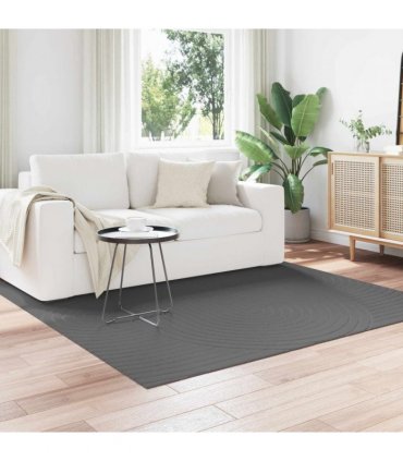 vidaXL Area Rugs Square PALMERAS Anthracite 200 x 200 cm Polyester — Model: Zen sand