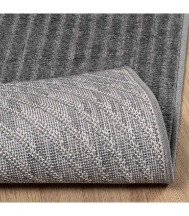 vidaXL Area Rugs Square PALMERAS Anthracite 200 x 200 cm Polyester — Model: Zen sand