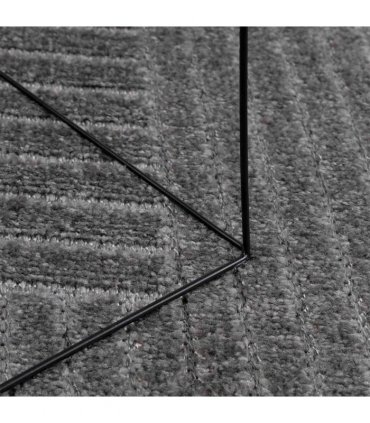 vidaXL Area Rugs Square PALMERAS Anthracite 200 x 200 cm Polyester — Model: Zen sand