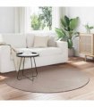 vidaXL Area Rugs Round PALMERAS Beige Ø 160 CM Polyester — Model: Zen sand